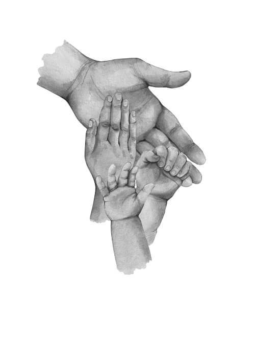 Far til tre - Familieplakat